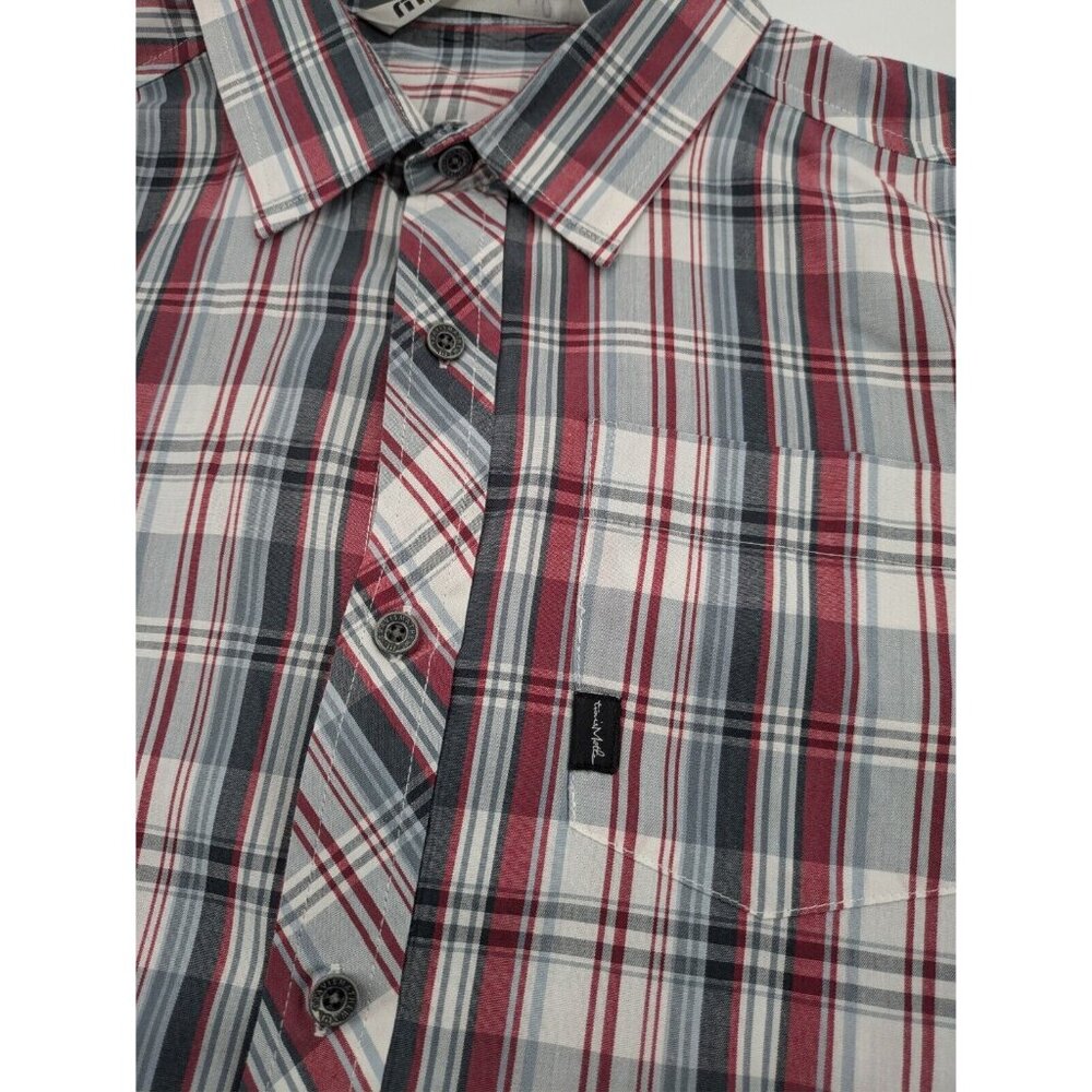 Travis Mathew Button-Up Men's Size Medium Red Gra… - image 4